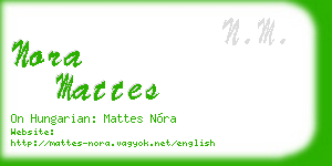 nora mattes business card